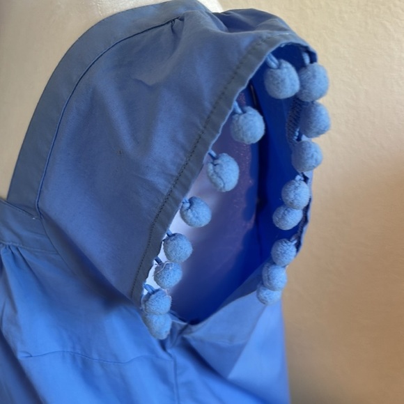 J. CREW SQUARE NECK BLUE SQUARE NECK WITH POM POMS MADE IN INDIA SZ 00 - Picture 4 of 15